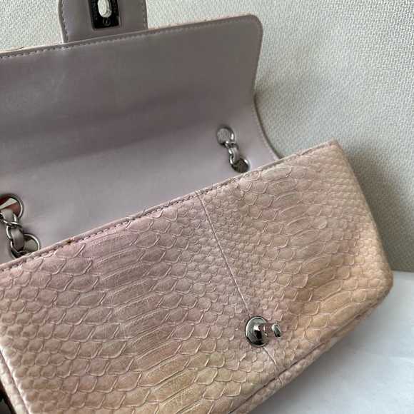 PRICE FIRM - 🌸CHANEL Classic Medium Python Flap Bag - Picture 7 of 15
